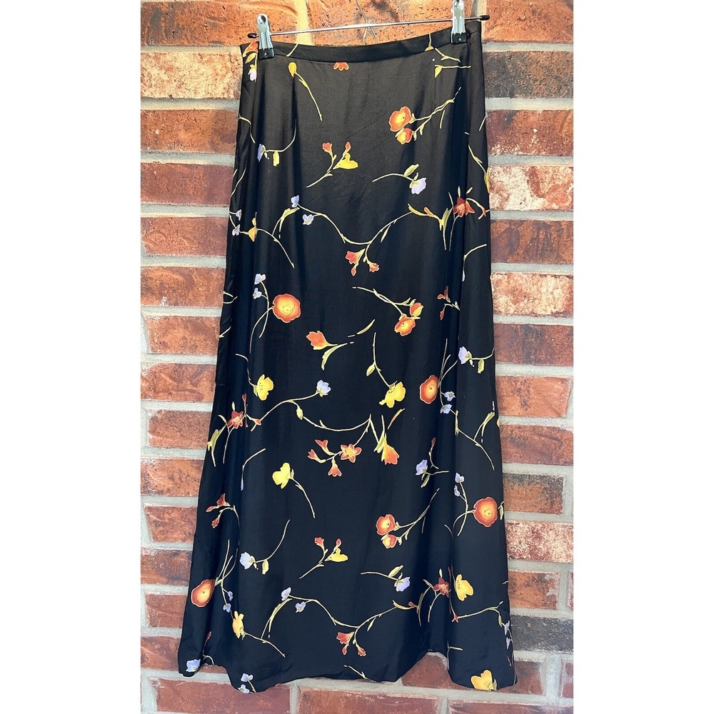 Vintage NWT Cambridge Dry Goods Floral Maxi A Line Skirt Rayon Size 8
